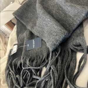 Lucky Brand Gray Scarf with Fringe